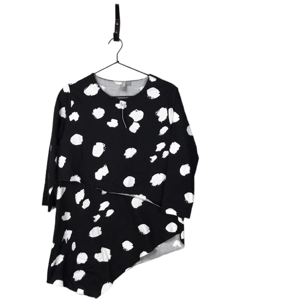 ASOS black polka dot layered top
